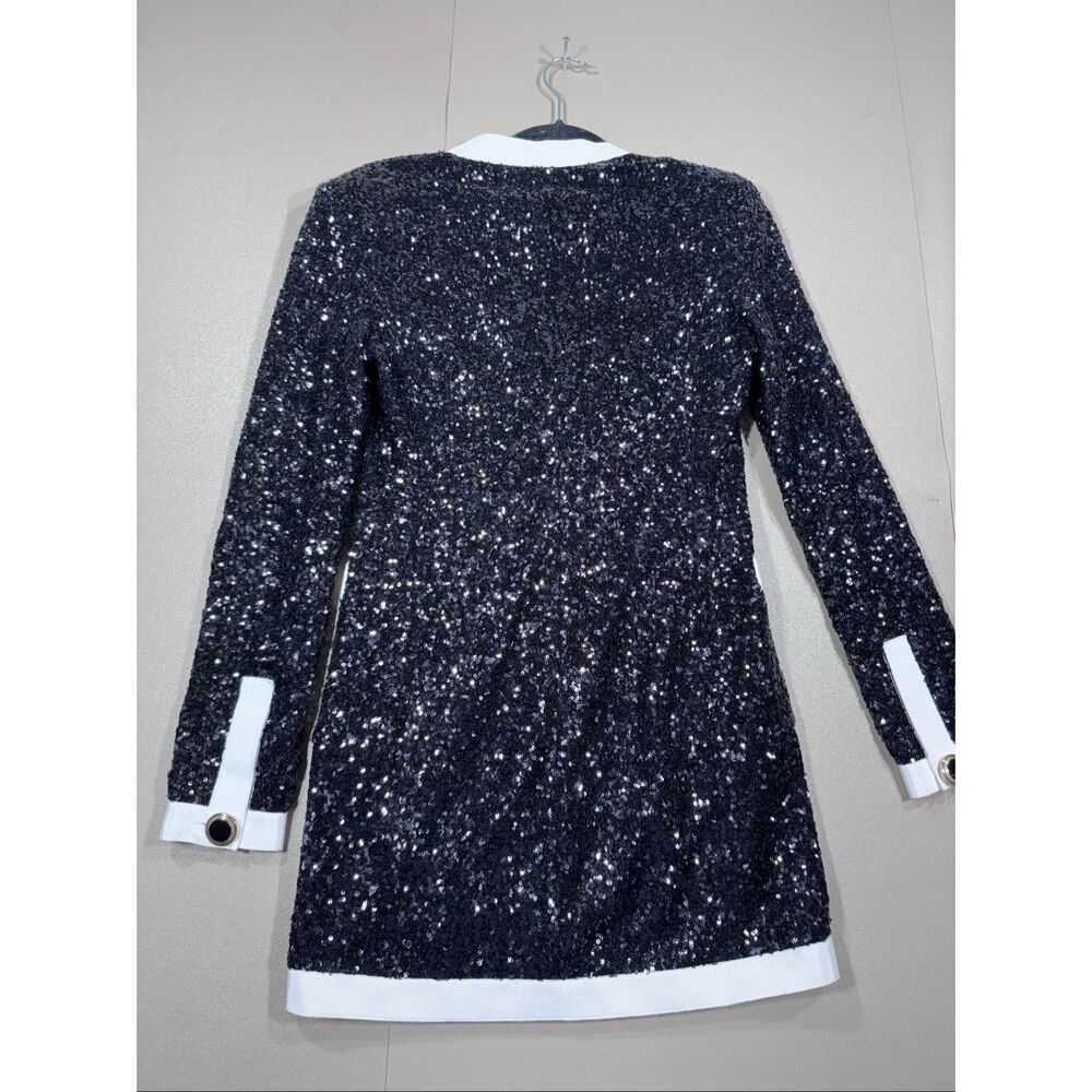 Ronny Kobo Lanalia sequin two-tone V-neck mini dress *note - Picture 12 of 15